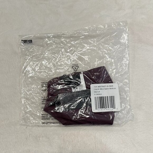 NWT Tavik Chloe Mini Cutout Swim Bottom in Merlot - XS - Picture 7 of 8